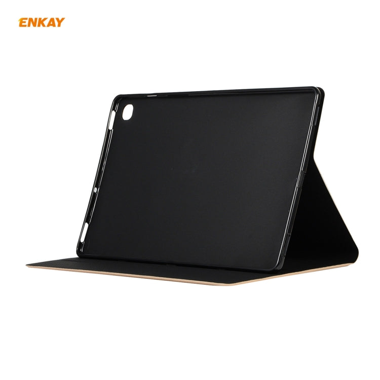 For Samsung Galaxy Tab A7 10.4 T500 / T505 2020 / 2022 ENKAY Horizontal Flip PU Leather + TPU Smart Case with Holder & Sleep / Wake-up Function(Light Blue)