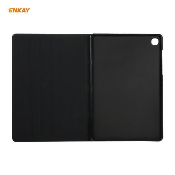 For Samsung Galaxy Tab A7 10.4 T500 / T505 2020 / 2022 ENKAY Horizontal Flip PU Leather + TPU Smart Case with Holder & Sleep / Wake-up Function(Light Blue)