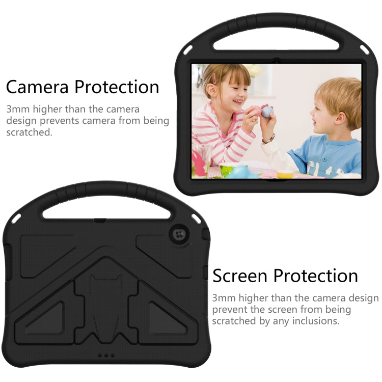 For Huawei MediaPad T3 10 EVA Flat Anti Falling Protective Case Shell with Holder(Black)