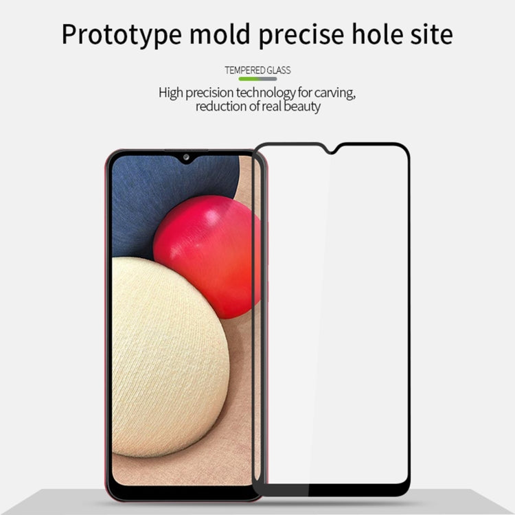 For Samsung Galaxy A02s MOFI 9H 2.5D Full Screen Tempered Glass Film(Black)