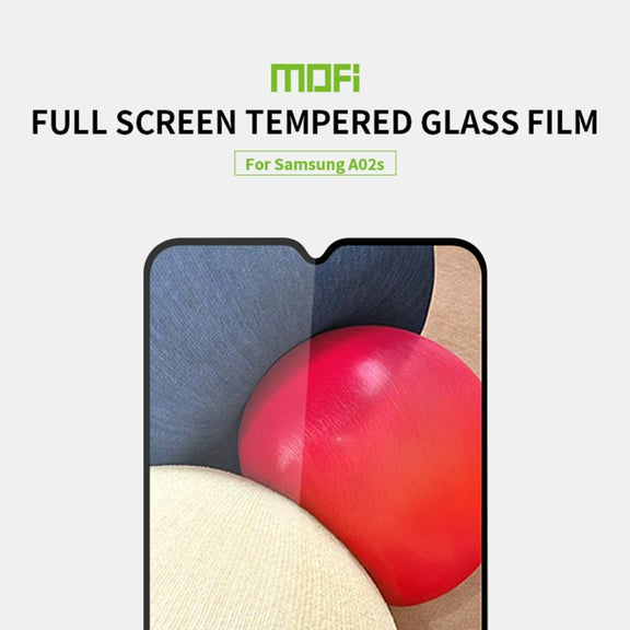 For Samsung Galaxy A02s MOFI 9H 2.5D Full Screen Tempered Glass Film(Black)