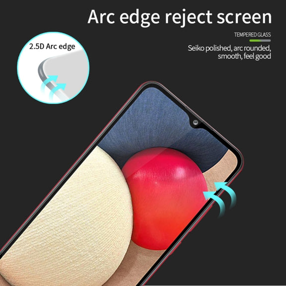 For Samsung Galaxy A02s MOFI 9H 2.5D Full Screen Tempered Glass Film(Black)