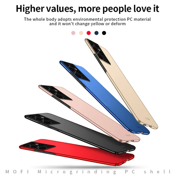 For Samsung Galaxy S21 Ultra 5G MOFI Frosted PC Ultra-thin Hard Case(Red)