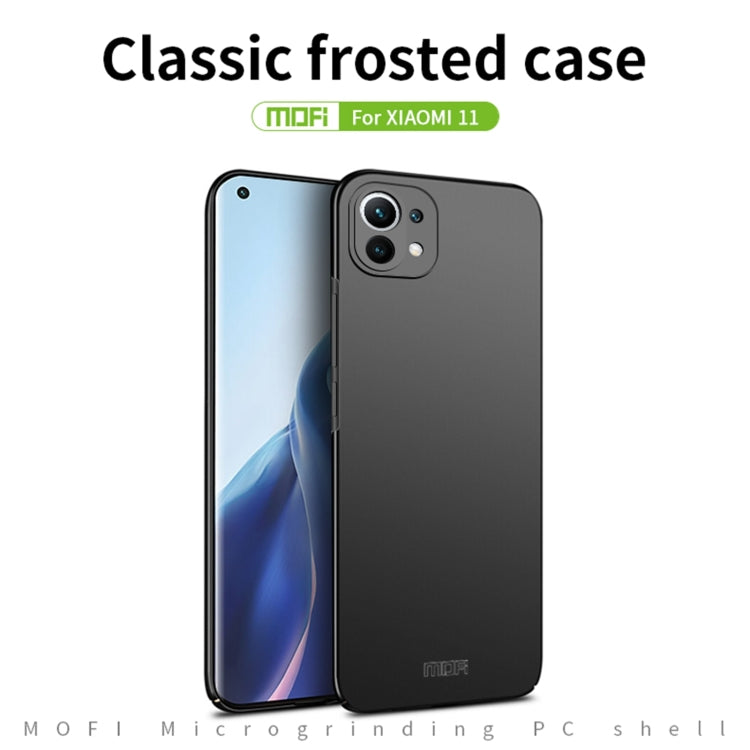 For Xiaomi Mi 11 MOFI Frosted PC Ultra-thin Hard Case(Blue)