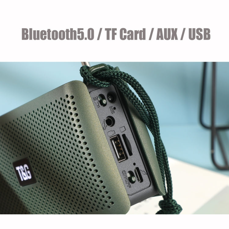 T&G TG282 Portable Bluetooth Speakers with Flashlight, Support TF Card / FM / 3.5mm AUX / U Disk / Hands-free Call(Black)