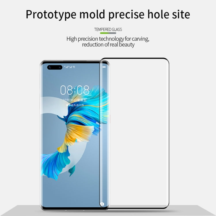 For Huawei Mate 40 MOFI 9H 3D Explosion Proof Hot Bending Full Screen Covered Tempered Glass Film(Black)