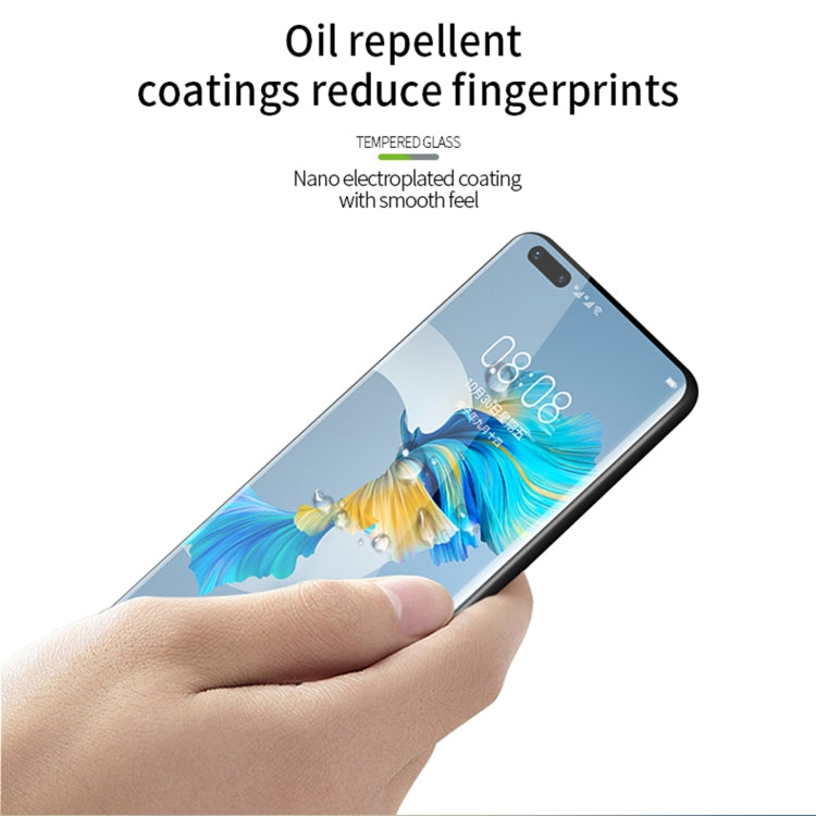 For Huawei Mate 40 MOFI 9H 3D Explosion Proof Hot Bending Full Screen Covered Tempered Glass Film(Black)