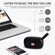 T&G TG173 TWS Subwoofer Bluetooth Speaker With Braided Cord, Support USB / AUX / TF Card / FM(Orange)