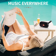T&G TG173 TWS Subwoofer Bluetooth Speaker With Braided Cord, Support USB / AUX / TF Card / FM(Orange)