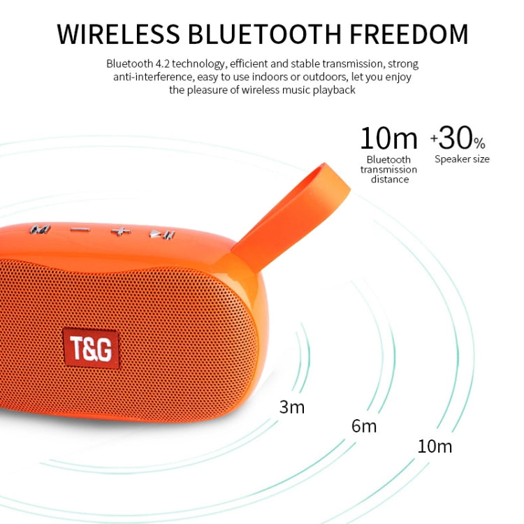 T&G TG173 TWS Subwoofer Bluetooth Speaker With Braided Cord, Support USB / AUX / TF Card / FM(Silver)