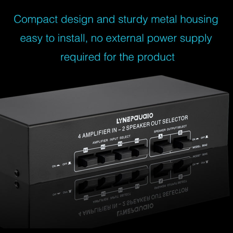 4 Input 2 Output Power Amplifier And Speaker Switcher Speaker Switch Splitter Comparator 300W Per Channel Without Loss Of Sound Quality