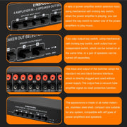 4 Input 2 Output Power Amplifier And Speaker Switcher Speaker Switch Splitter Comparator 300W Per Channel Without Loss Of Sound Quality