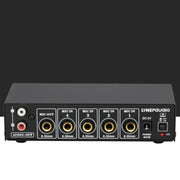 B054 4-Channel Microphone Mixer Support Stereo Output With Reverb Treble And Bass Adjustment, USB 5V Power Supply, US Plug