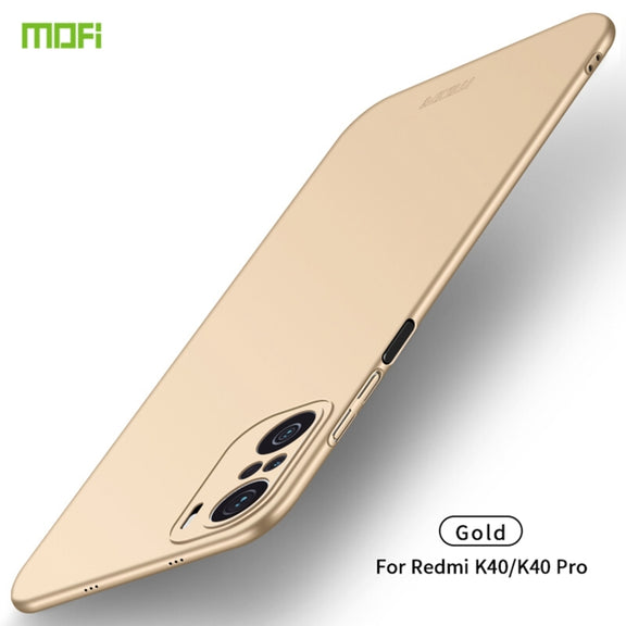 For Xiaomi Redmi K40 / K40 Pro MOFI Frosted PC Ultra-thin Hard Case(Gold)