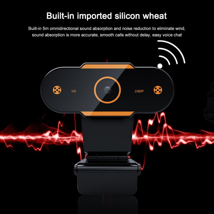 312 1080P HD USB 2.0 PC Desktop Camera Webcam with Mic, Cable Length: about 1.3m, Configuration:Regular