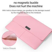 Litchi Pattern PU Leather Water-resistant Ultra-thin Protection Liner Bag Briefcase Laptop Carrying Bag for 13-14 inch Laptops(ROSE GOLD)
