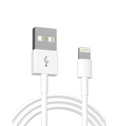 Dual USB Portable Travel Charger + 1 Meter USB to 8 Pin Data Cable, EU Plug(Black)