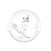 Dual USB Portable Travel Charger + 1 Meter USB to 8 Pin Data Cable, EU Plug(White)