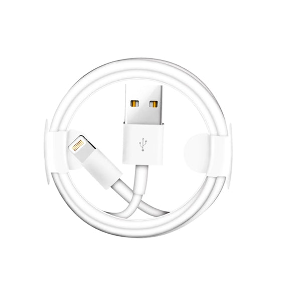 Dual USB Portable Travel Charger + 1 Meter USB to 8 Pin Data Cable, EU Plug(White)