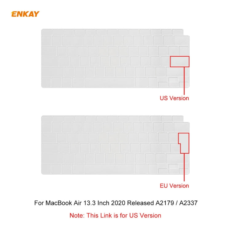 ENKAY Soft TPU Keyboard Protector Film for MacBook Air 13.3 inch A2179 (2020) / A2337 (2020), Version:US Version