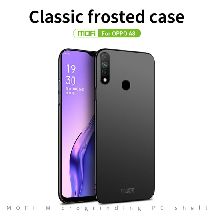 For OPPO A8 MOFI Frosted PC Ultra-thin Hard Case(Blue)