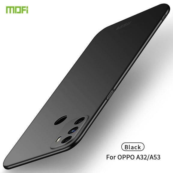 For OPPO A32 / A52 MOFI Frosted PC Ultra-thin Hard Case(Black)