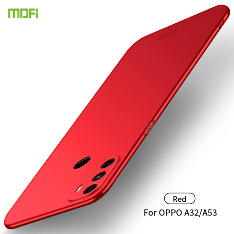 For OPPO A32 / A52 MOFI Frosted PC Ultra-thin Hard Case(Red)