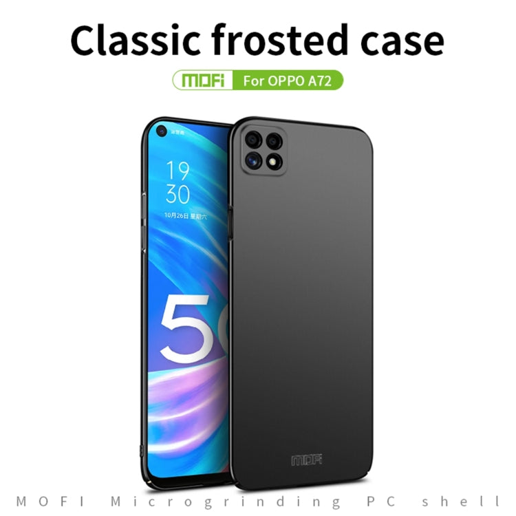 For OPPO A72 MOFI Frosted PC Ultra-thin Hard Case(Blue)