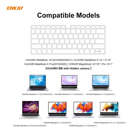 For Honor MagicBook Pro ENKAY Ultrathin Soft TPU Keyboard Protector Film, US Version