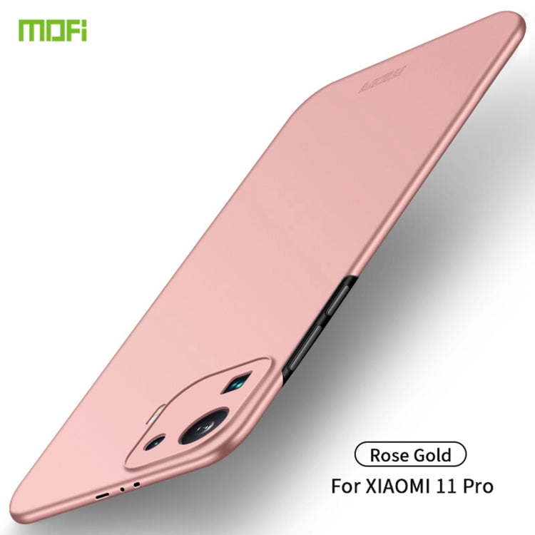 For Xiaomi Mi 11 Pro MOFI Frosted PC Ultra-thin Hard Case(Rose Gold)