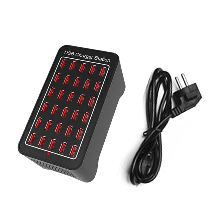 XLD-A7 150W 30 USB Ports Fast Charger Station Smart Charger, AC 110-240V, Plug Size:EU Plug