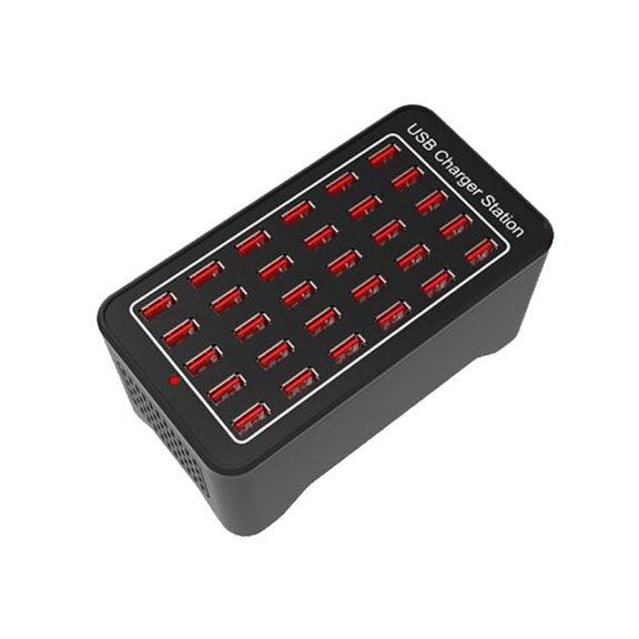 XLD-A7 150W 30 USB Ports Fast Charger Station Smart Charger, AC 110-240V, Plug Size:UK Plug