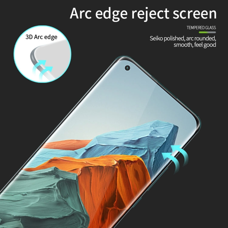 For Xiaomi Mi 11 Pro MOFI 9H 3D Explosion Proof Thermal Bending Full Screen Covered Tempered Glass Film(Black)