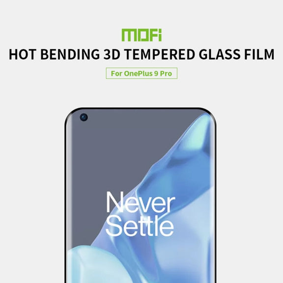 For OnePlus 9 Pro MOFI 9H 3D Explosion Proof Thermal Bending Full Screen Covered Tempered Glass Film(Black)