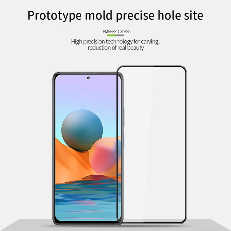 For Xiaomi Redmi Note 10 Pro / Note 10 Pro Max MOFI 9H 3D Explosion-proof Curved Screen Tempered Glass Film(Black)
