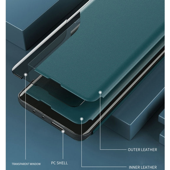 For Xiaomi Redmi Note 10 Pro Attraction Flip Holder Leather Phone Case(Green)