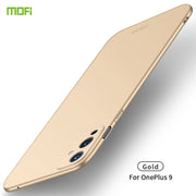 For OnePlus 9 MOFI Frosted PC Ultra-thin Hard Case(Gold)