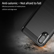 For Samsung Galaxy A02 / M02 MOFI Gentleness Series Brushed Texture Carbon Fiber Soft TPU Case(Black)