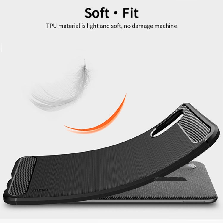 For Samsung Galaxy A02 / M02 MOFI Gentleness Series Brushed Texture Carbon Fiber Soft TPU Case(Grey)
