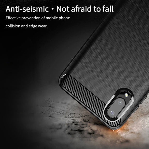For Samsung Galaxy A02 / M02 MOFI Gentleness Series Brushed Texture Carbon Fiber Soft TPU Case(Grey)