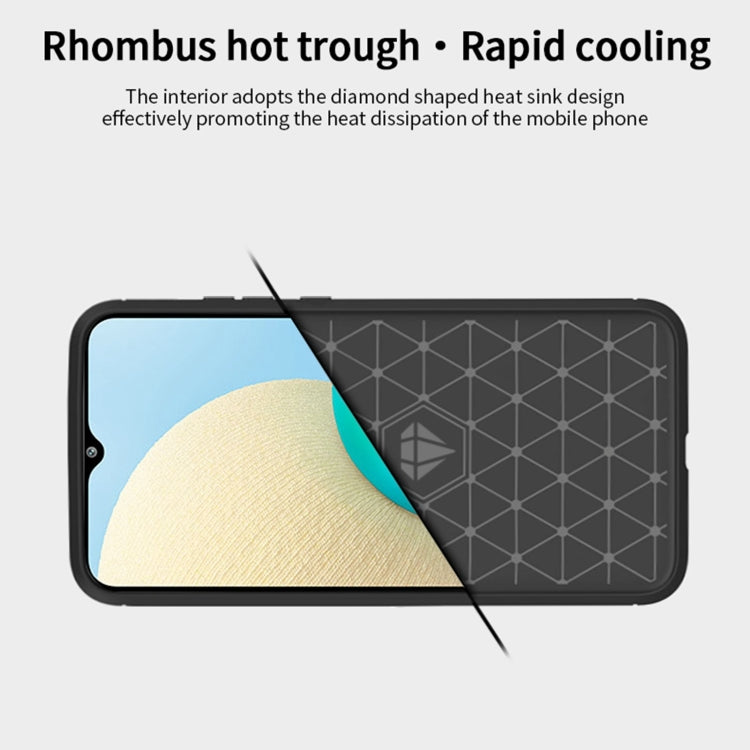 For Samsung Galaxy A02 / M02 MOFI Gentleness Series Brushed Texture Carbon Fiber Soft TPU Case(Grey)