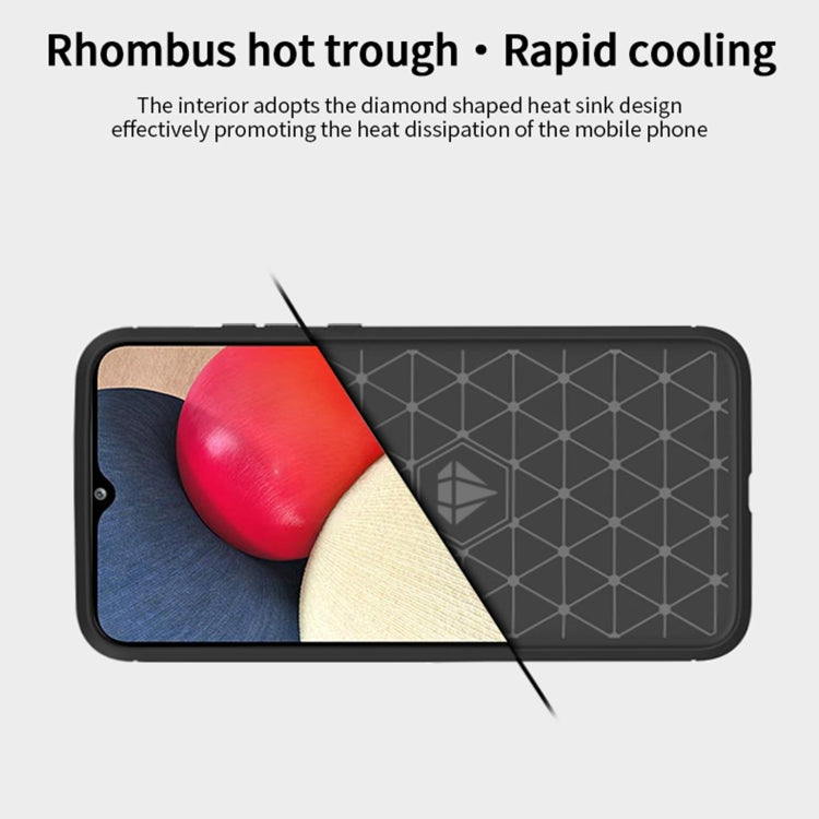 For Samsung Galaxy A02s/M02s/F02s(US Version) MOFI Gentleness Series Brushed Texture Carbon Fiber Soft TPU Case(Grey)