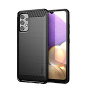 For Samsung Galaxy A32 4G(EU Version) MOFI Gentleness Series Brushed Texture Carbon Fiber Soft TPU Case(Black)