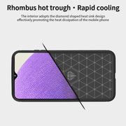 For Samsung Galaxy A32 4G(EU Version) MOFI Gentleness Series Brushed Texture Carbon Fiber Soft TPU Case(Grey)