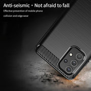 For Samsung Galaxy A32 4G(US Version) MOFI Gentleness Series Brushed Texture Carbon Fiber Soft TPU Case(Black)