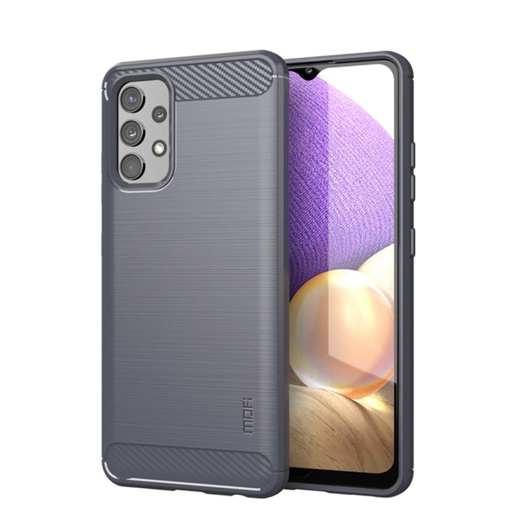 For Samsung Galaxy A32 4G(US Version) MOFI Gentleness Series Brushed Texture Carbon Fiber Soft TPU Case(Grey)