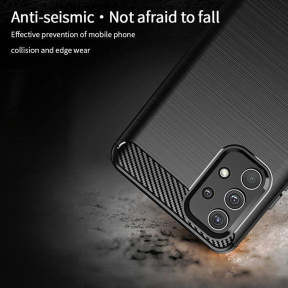 For Samsung Galaxy A32 4G(US Version) MOFI Gentleness Series Brushed Texture Carbon Fiber Soft TPU Case(Grey)