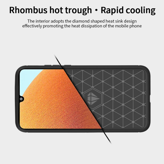 For Samsung Galaxy A32 4G(US Version) MOFI Gentleness Series Brushed Texture Carbon Fiber Soft TPU Case(Grey)