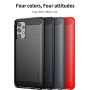 For Samsung Galaxy A32 4G(US Version) MOFI Gentleness Series Brushed Texture Carbon Fiber Soft TPU Case(Grey)