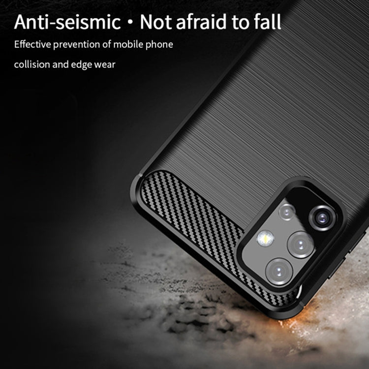 For Samsung Galaxy A32 5G MOFI Gentleness Series Brushed Texture Carbon Fiber Soft TPU Case(Grey)